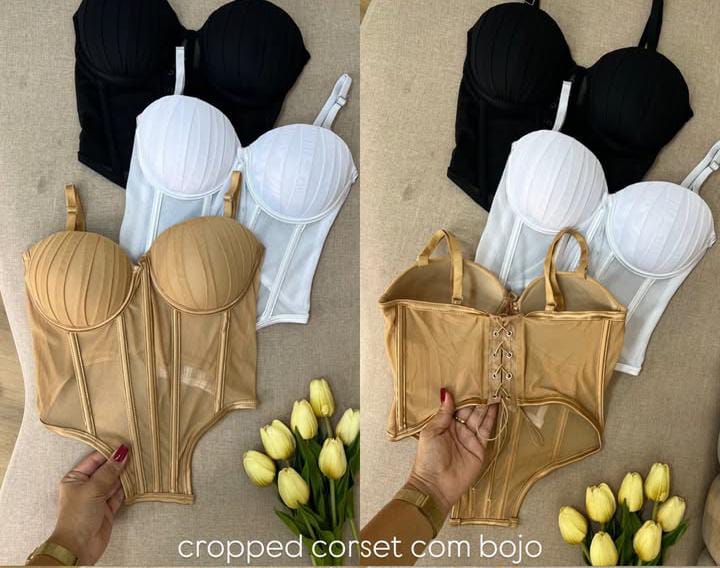 cropped corset com bojo