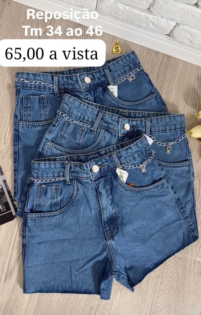 Short Jeans Feminino Moderno